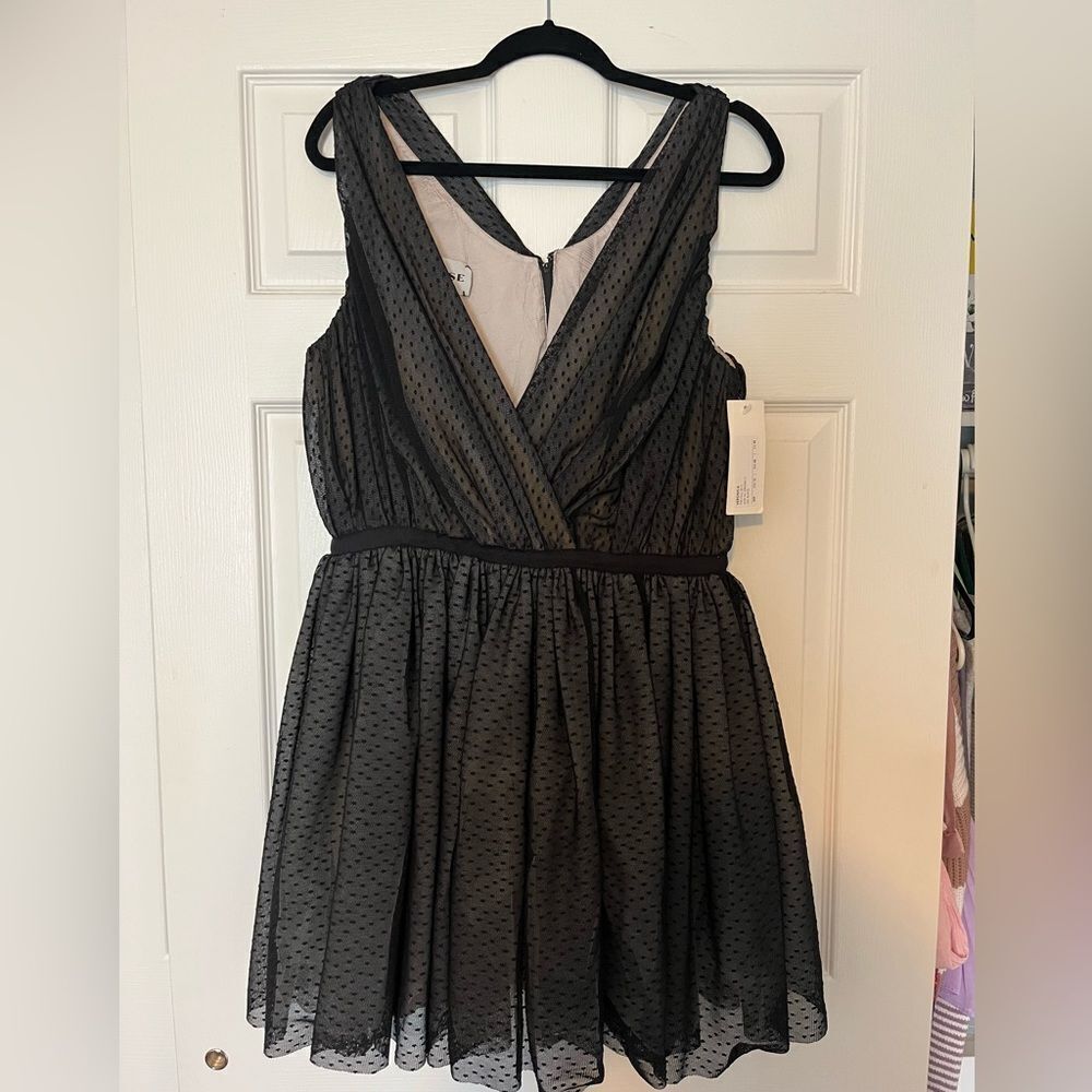 Black V-neck Dress. Size 12.